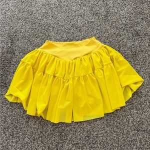 Yellow Ruffled Women's Skirt